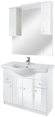 Vannas istabas mēbeļu komplekts Defra San Diego D106, balts cena un informācija | Vannas istabas mēbeļu komplekti | 220.lv