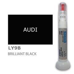 Krāsu korektors skrāpējumu korekcijai AUDI LY9B - BRILLIANT BLACK 12 ml cena un informācija | Auto krāsas | 220.lv