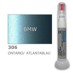 Krāsu korektors skrāpējumu korekcijai BMW 306 - ONTARIO/ATLANTABLAU 12 ml cena un informācija | Auto krāsas | 220.lv