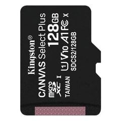 Kingston MicroSDXC 128GB Canvas Select Plus 100R cena un informācija | Atmiņas kartes mobilajiem telefoniem | 220.lv