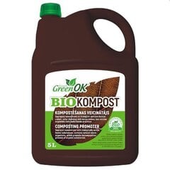 GreenOK BIO KOMPOST kompostēšanas veicinātājs 5L cena un informācija | Šķidrie mēslošanas līdzekļi | 220.lv