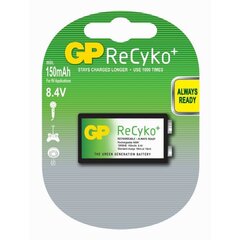 GP Recyko 150 mAh (9V) cena un informācija | Baterijas | 220.lv