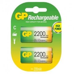 GP NiMH 2200 mAh (C) 2gab. cena un informācija | Baterijas | 220.lv