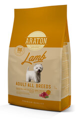 Araton Dog Adult Lamb sausā barība pieaugušiem suņiem, 3 kg cena un informācija | Sausā barība suņiem | 220.lv