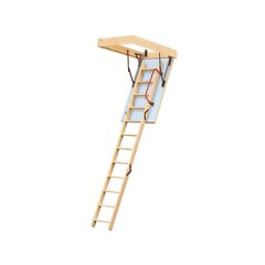 Koka bēniņu kāpnes Extra 4IQ 90 x 80 cm cena un informācija | Kāpnes | 220.lv