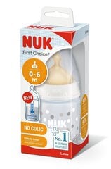 Polipropilēna pudelīte ar temperatūras kontroli NUK FC+, 150 ml, 0-6 mēn. cena un informācija | Bērnu pudelītes un to aksesuāri | 220.lv