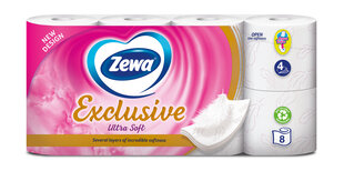ZEWA Exclusive Ultra Soft tualetes papīrs, 4 slāņi, 8 ruļļi cena un informācija | Tualetes papīrs, papīra dvieļi | 220.lv