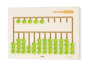 Koka dēlis Mācīties alfabētu Viga, 50674 cena un informācija | Attīstošās rotaļlietas | 220.lv