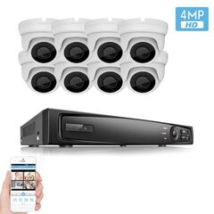 4MP izšķirtspēju videokameras DOME komplekts cena un informācija | Videokameras | 220.lv