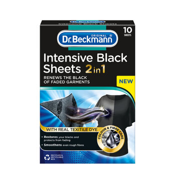 Dr. Beckmann krāsu un šķiedru atjaunojošas salvetes (melniem audumiem) 6gab cena un informācija | Mazgāšanas līdzekļi | 220.lv