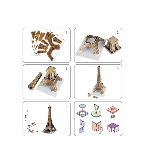 CUBICFUN 3D dėlionė „Eifelio bokštas“ internetā