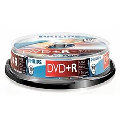 Philips DVD+R 4.7GB CAKE BOX 10 cena un informācija | Portatīvo datoru dzesēšanas paliktņi un citi piederumi | 220.lv