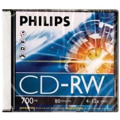 PHILIPS CD-RW700 4X-12X, JEWEL CASE cena un informācija | Portatīvo datoru dzesēšanas paliktņi un citi piederumi | 220.lv