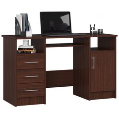 Письменный стол NORE Ana, 124 см, темно-коричневого цвета цена и информация | Компьютерные, письменные столы | 220.lv