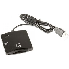Fusion - ID Karšu Lasītājs PC / SC / CCID ISO7816 USB (+SIM), melns cena un informācija | Adapteri un USB centrmezgli | 220.lv