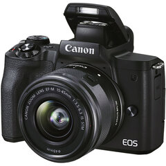 Canon EOS M50 Mark II 15-45 IS STM (Black) cena un informācija | Digitālās fotokameras | 220.lv