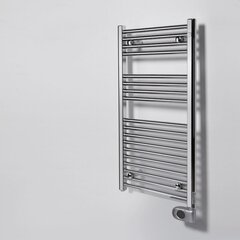 Elektriskais vannasistabas radiators Zehnder Aura PBECZ-090-50 / MQ, 90x50 cm, hroma krāsā cena un informācija | Dvieļu žāvētāji | 220.lv