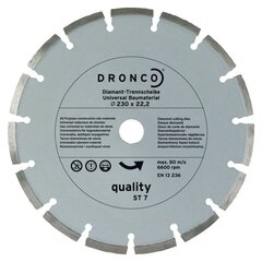 Universāls dimanta disks DRONCO quality ST-7 (125 x 2,0 x 22,23 мм) cena un informācija | Zāģi, ripzāģi | 220.lv