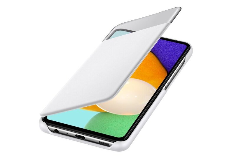 Samsung Smart S View Wallet maciņš piemērots Samsung Galaxy A52, Balts atsauksme