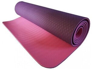 Power System Yoga mat premium vingrošanas paklājs (6 mm) - rozā cena un informācija | Vingrošanas paklāji | 220.lv