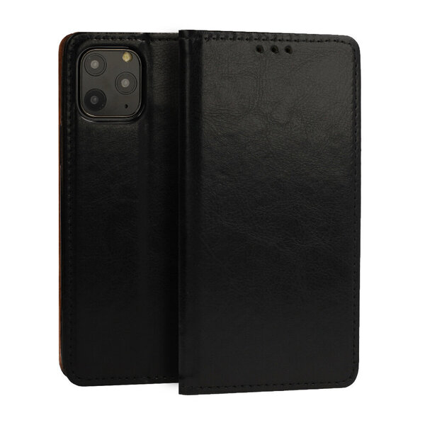 Samsung Galaxy A70 maciņš Leather Book, melns lētāk