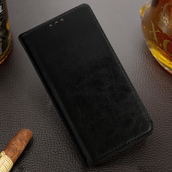 Samsung Galaxy Note 10 maciņš Leather Book, melns