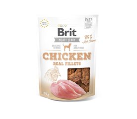 Brit Jerky Chicken Fillets Snack 80g Suņiem cena un informācija | Gardumi suņiem | 220.lv