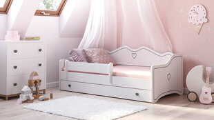 Bērnu gulta ADRK Furniture Emka X1, 80x160 cm, balta cena un informācija | Bērnu gultas | 220.lv
