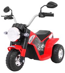 Vienvietīgs bērnu elektriskais trīsriteņu motocikls Minibike, sarkans cena un informācija | Elektromobīļi bērniem | 220.lv