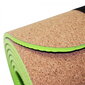 SportVida Eco Korķa + TPE Neslīdošs 4mm Plāns Fitnesa un Jogas paklājs (183х61х0.4см) Zaļš lētāk