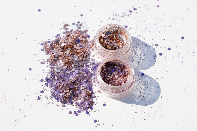 Sejas mirdzums G Beauty Glitter Lab Rosegold & Purple Diamond, 2 gab.
