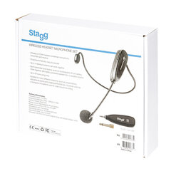 Bezvadu mikrofons uz auss (headset) Stagg SUW 12H-BK cena un informācija | Mikrofoni | 220.lv