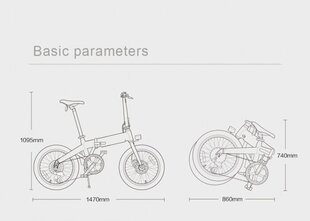 Elektriskais velosipēds Xiaomi Himo Z20, balts cena un informācija | Elektrovelosipēdi | 220.lv