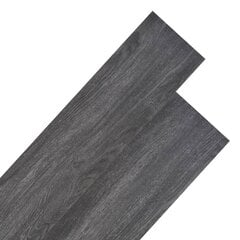 vidaXL grīdas dēļi, 5,26 m², 2 mm, PVC, melni ar baltu cena un informācija | Lamināts | 220.lv