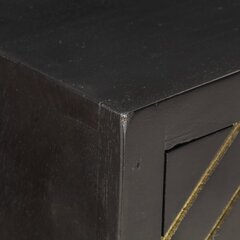 vidaXL kumode, 60x30x75 cm, mango masīvkoks, melna ar zelta krāsu cena un informācija | Skapīši viesistabai | 220.lv