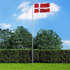 vidaXL Dānijas karogs, 90x150 cm cena un informācija | Karogi un aksesuāri | 220.lv