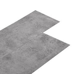 vidaXL grīdas dēļi, pašlīmējoši, 5,02 m², 2 mm, cementa brūns PVC cena un informācija | Lamināts | 220.lv