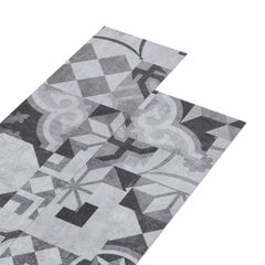 vidaXL grīdas dēļi, pašlīmējoši, 4,46 m², 3 mm, pelēks raksts, PVC cena un informācija | Lamināts | 220.lv