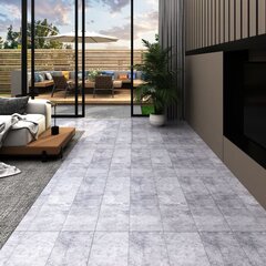 vidaXL grīdas dēļi, 4,46 m², 3 mm, betona pelēks PVC cena un informācija | Lamināts | 220.lv