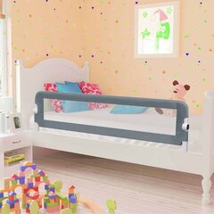 vidaXL bērnu gultas aizsargbarjera, pelēka, 150x42 cm, poliesters cena un informācija | Bērnu drošības preces | 220.lv