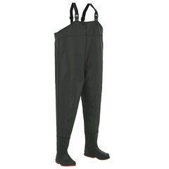 vidaXL makšķernieku bikses ar zābakiem, zaļas, 46. izmērs cena un informācija | Makšķernieku apģērbs, zābaki | 220.lv