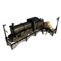 Mangals "Locomotive" ar malkas grozu, laternu un grila restēm cena un informācija | Mangali | 220.lv