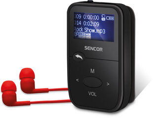 MP3 atskaņotājs Sencor SFP4408BK, 8GB, melns cena un informācija | MP3 atskaņotāji | 220.lv
